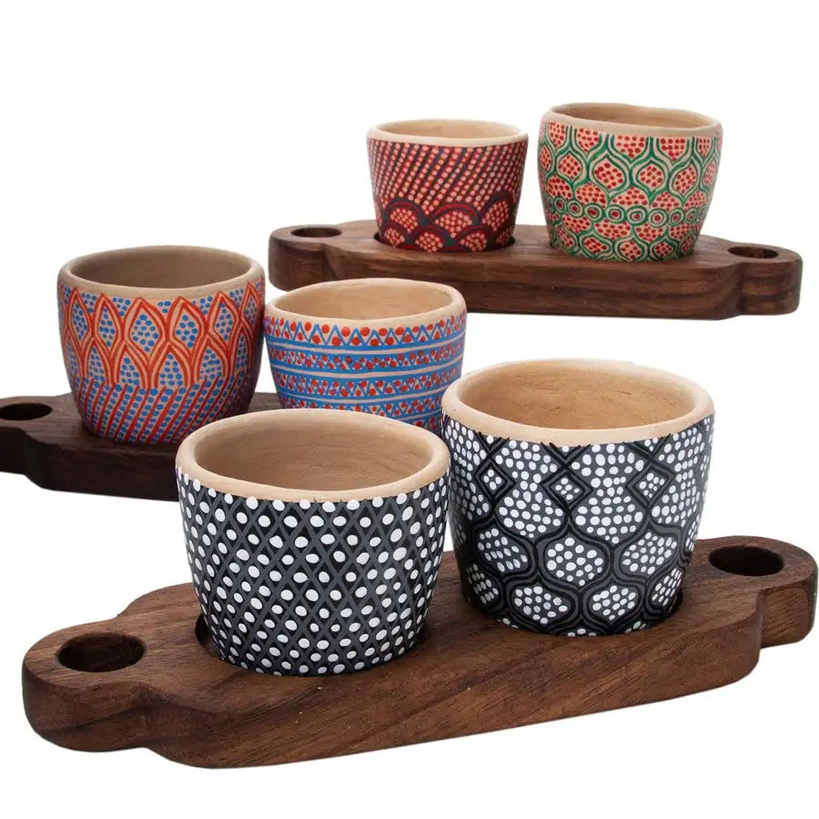 3 Piece Entertaining Serving Set with Parota Tray