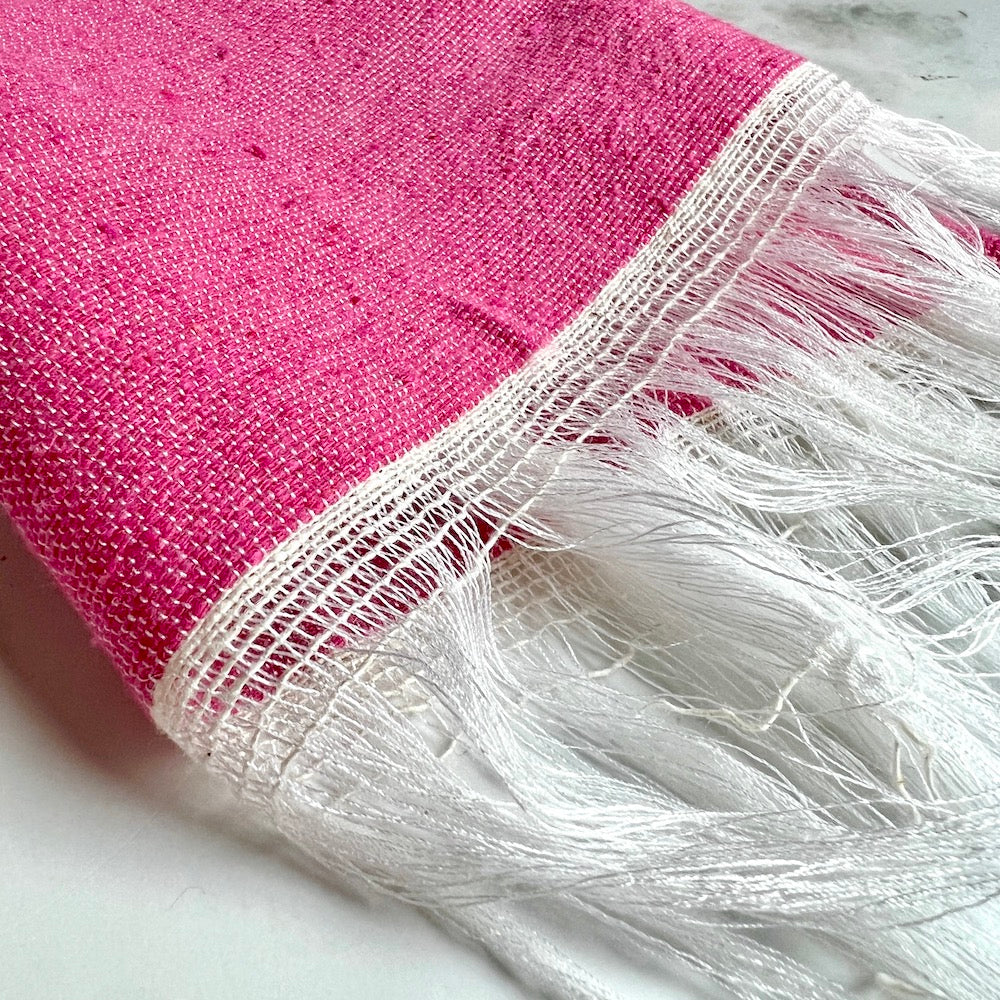 Pedal Loom Frayed Ends Tea Towel