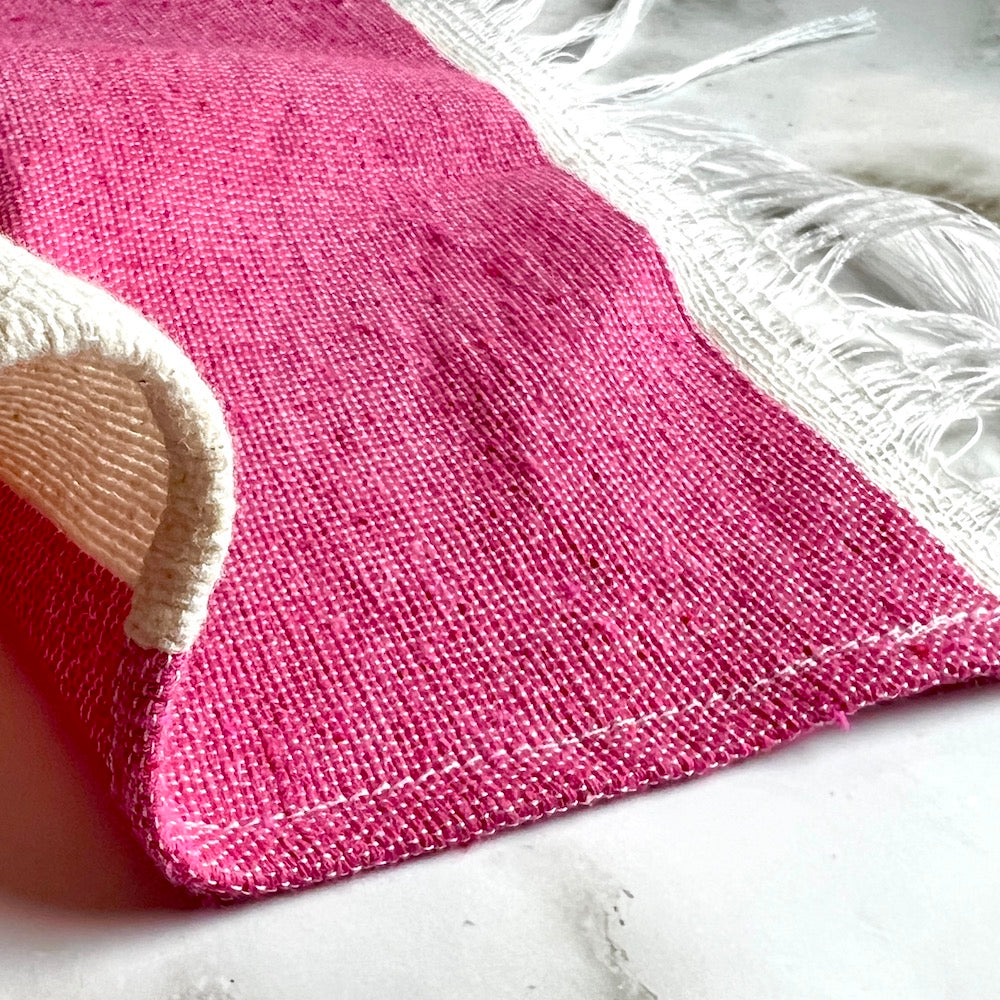 Pedal Loom Frayed Ends Tea Towel