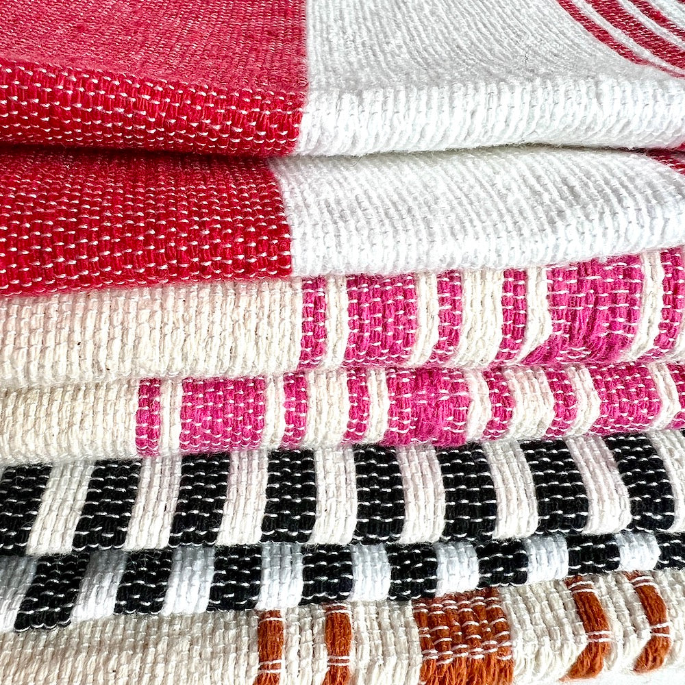 Pedal Loom Frayed Ends Tea Towel