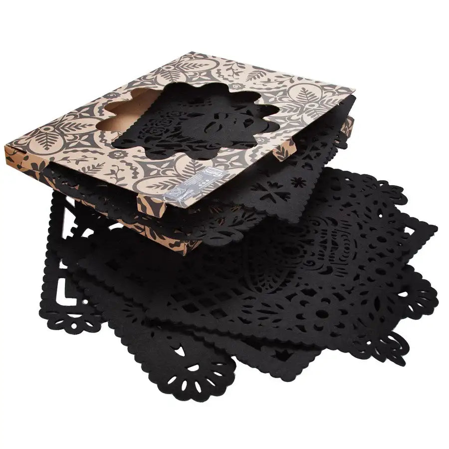 Felt "Papel Picado" Black Placemats - 9