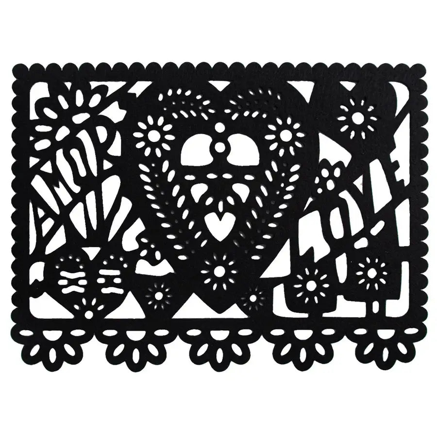 Felt "Papel Picado" Black Placemats - 4