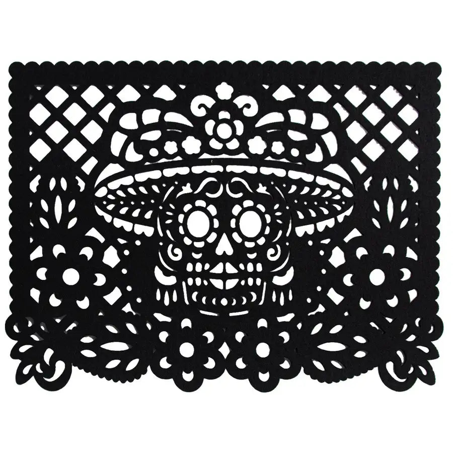 Felt "Papel Picado" Black Placemats - 6