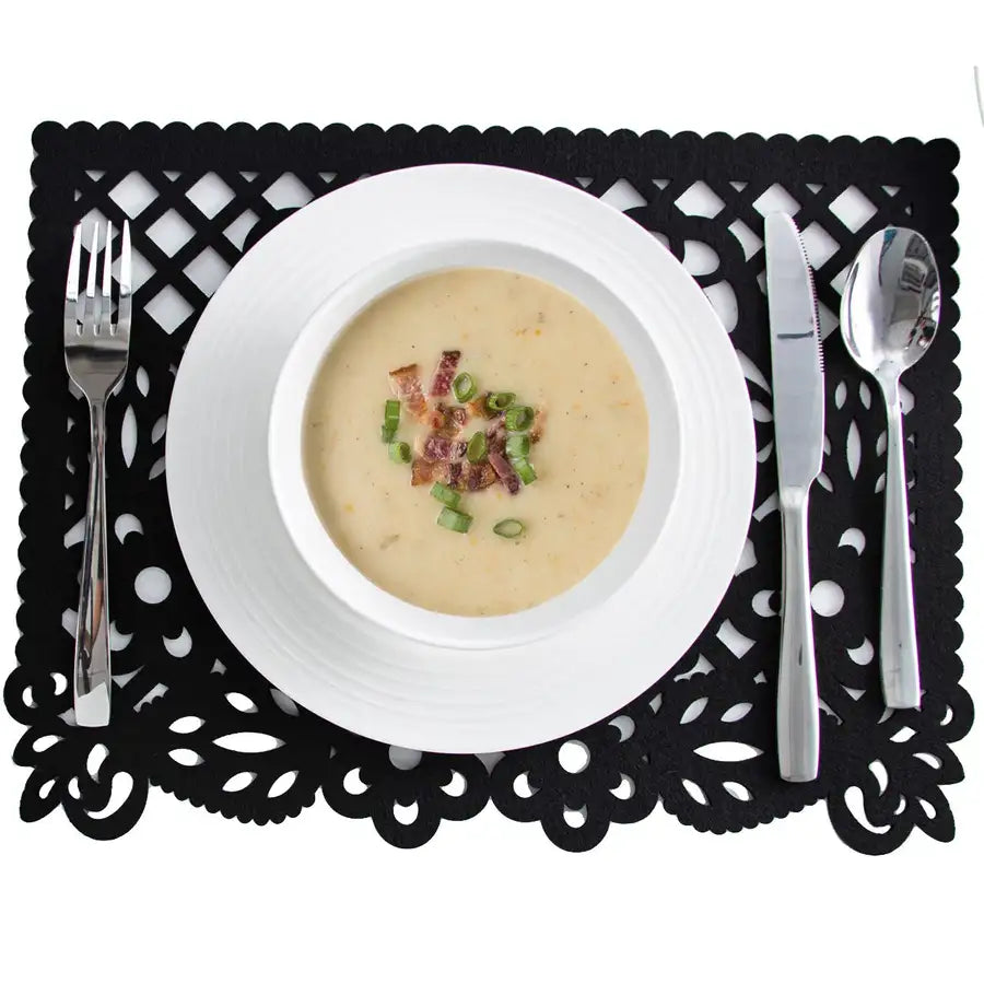 Felt "Papel Picado" Black Placemats - 7