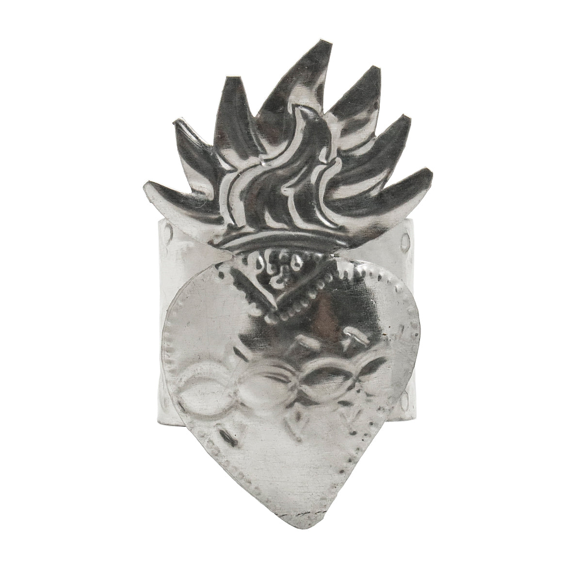 Heart Tin Art Milagro Napkin Ring