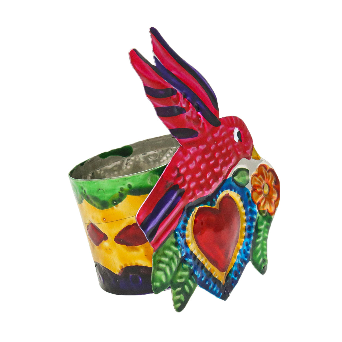 Color Heart Tin Art Milagro Napkin Ring