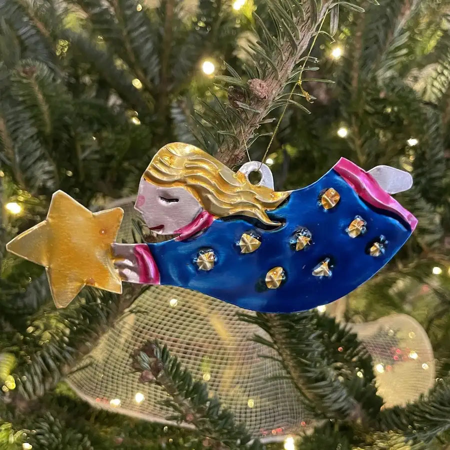 Mexican Hand-Painted Tin Christmas Ornaments