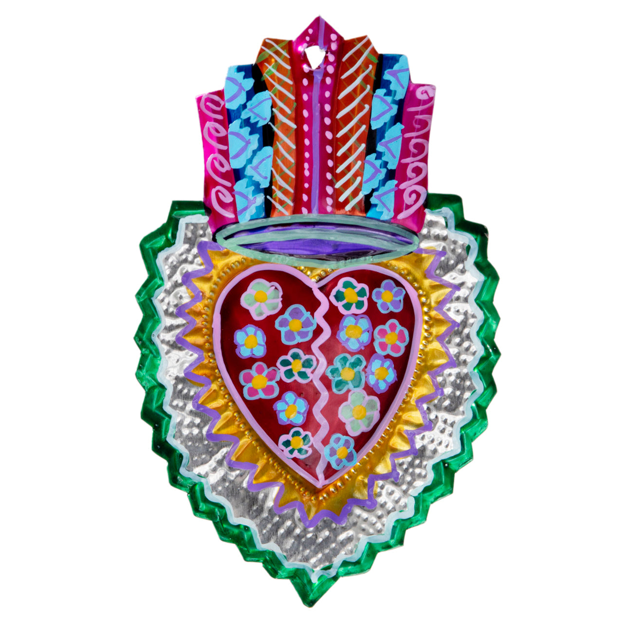Extra Detailed Medium Mexican Milagro Tin Hearts