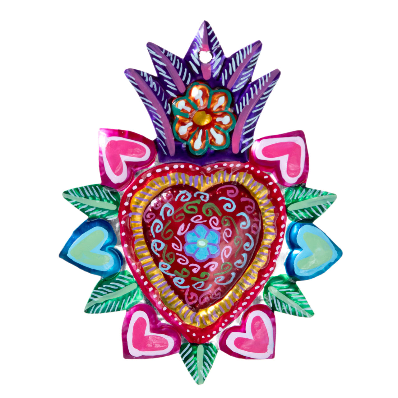 Extra Detailed Medium Mexican Milagro Tin Hearts