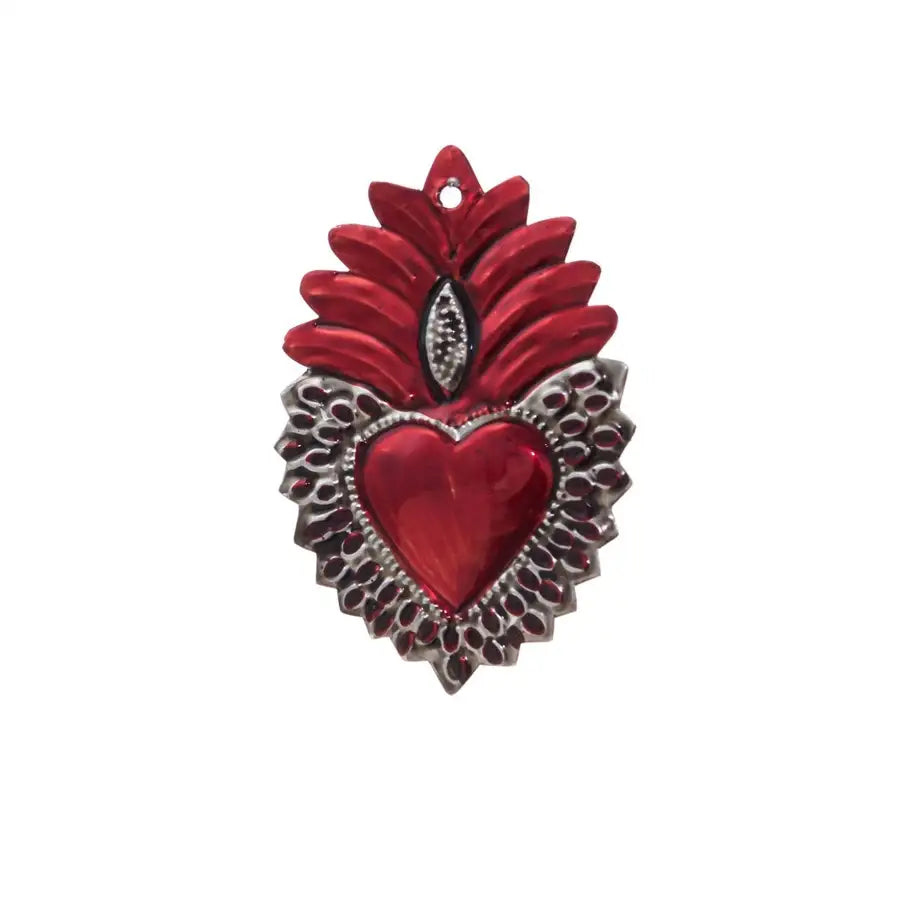 Small Mexican Milagros Tin Hearts - 5