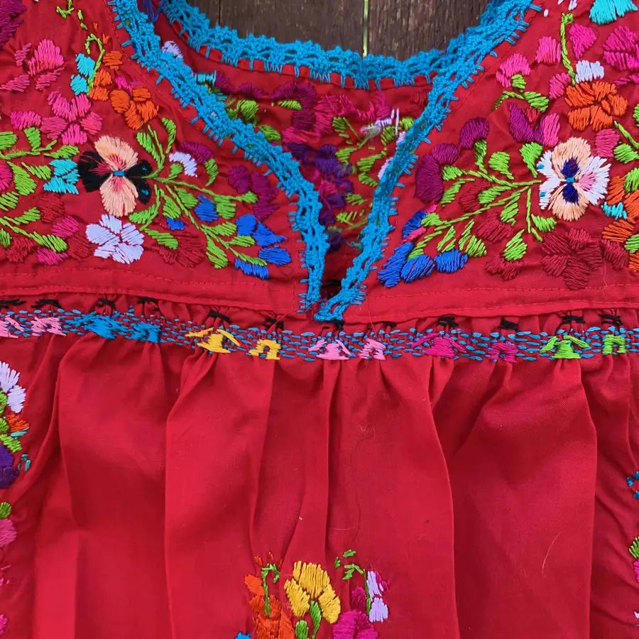 Sophia Hand-Embroidered Short Sleeve Blouse - 2