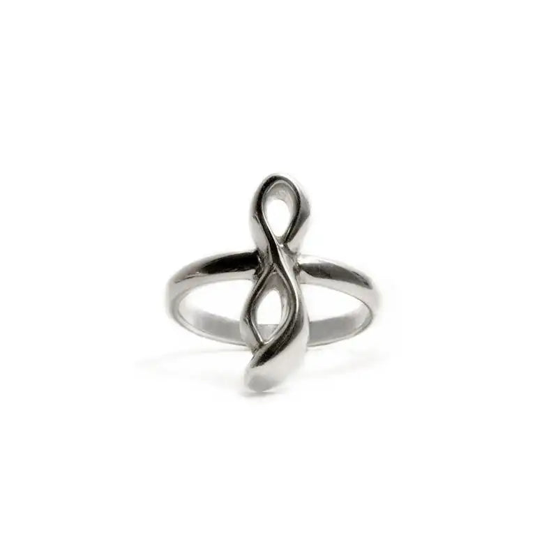 Sterling Silver Intertwined Drop Ring - Aqua Collection - 2