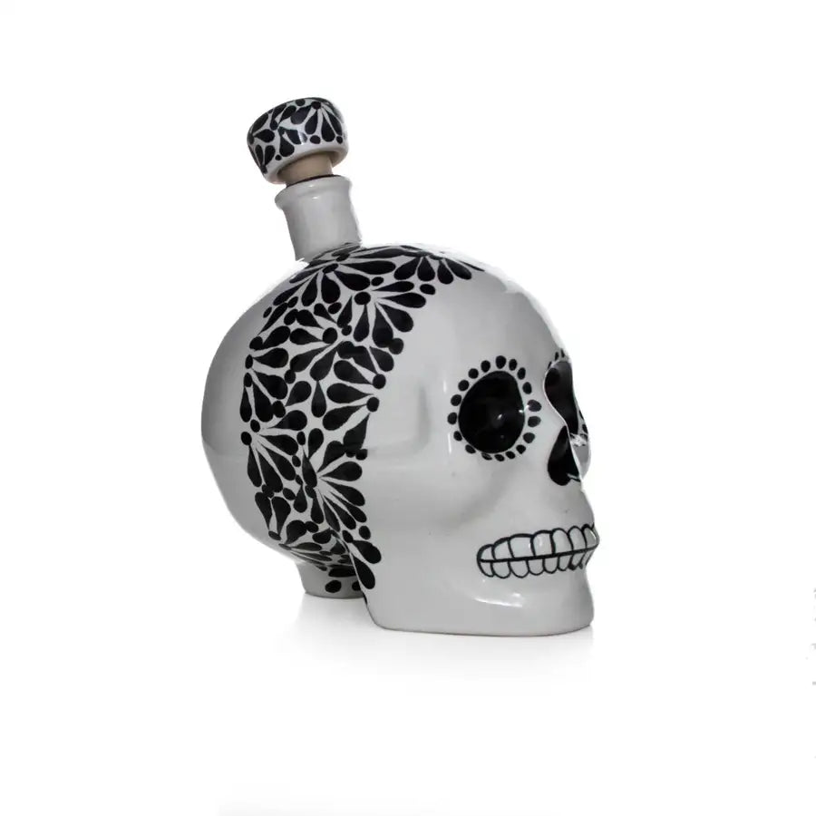 Hand Painted Sugar Skull Decanter and Shot Glasses Set