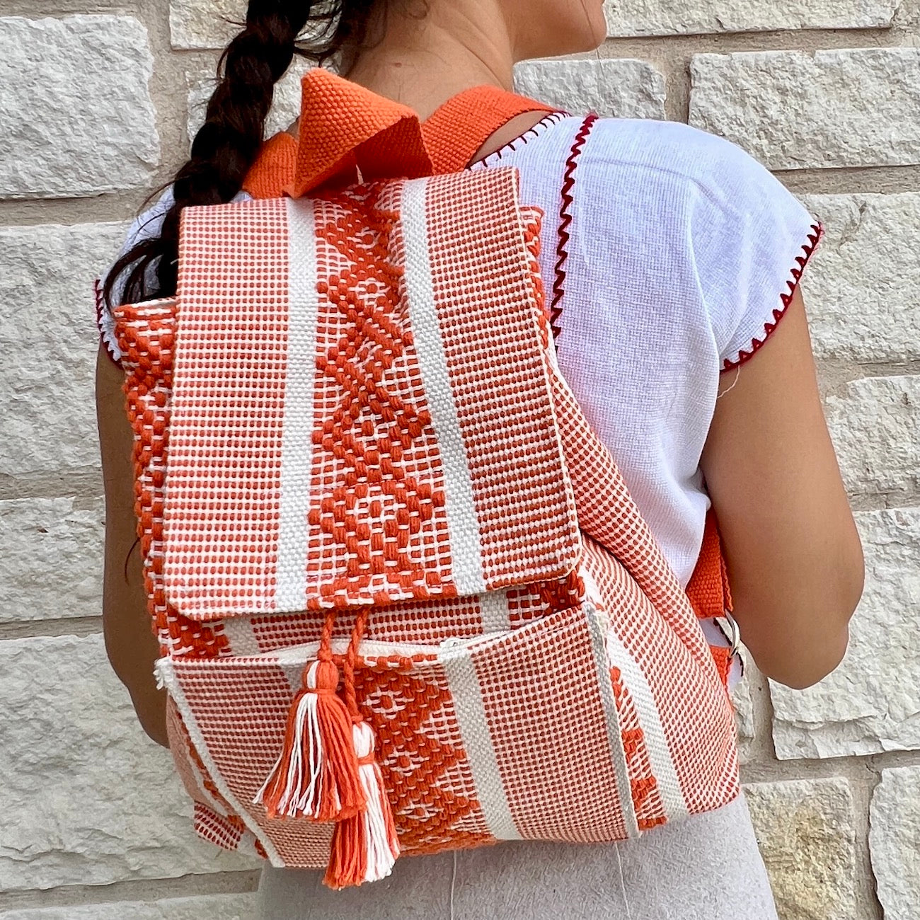 Jalieza Drawstring Woven Backpack