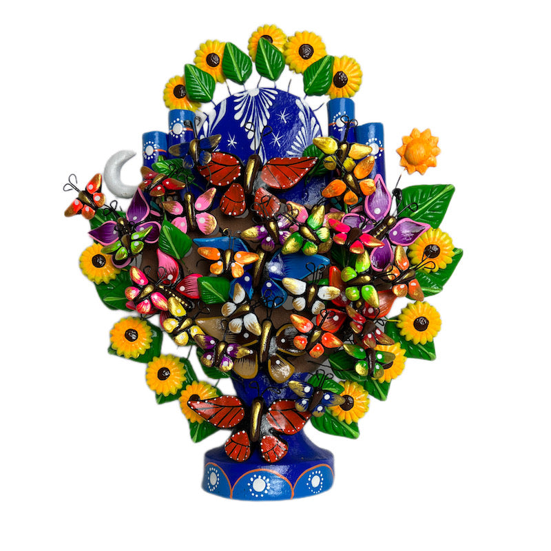 Mexican Tree of Life 1' Clay Sculpture