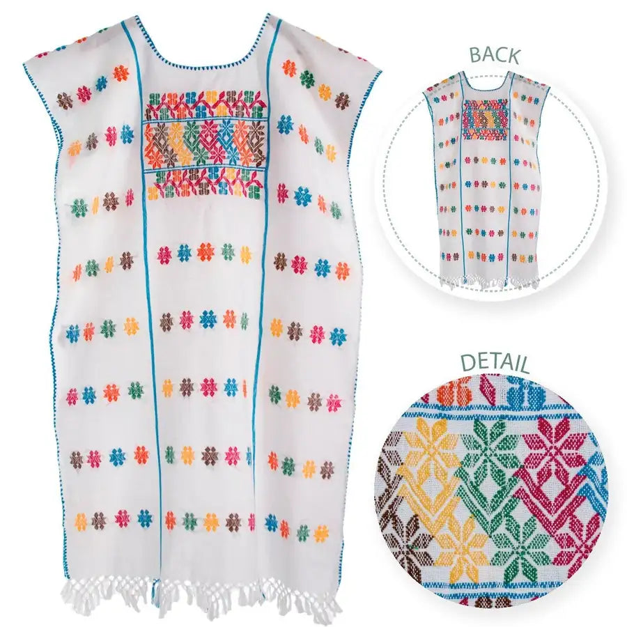 Trenzado Long Huipil de Telar Dress - 18
