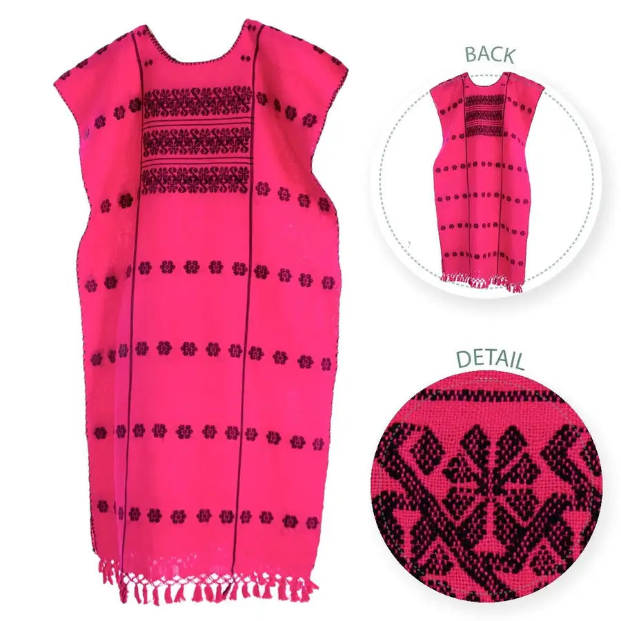 Trenzado Long Huipil de Telar Dress - 7