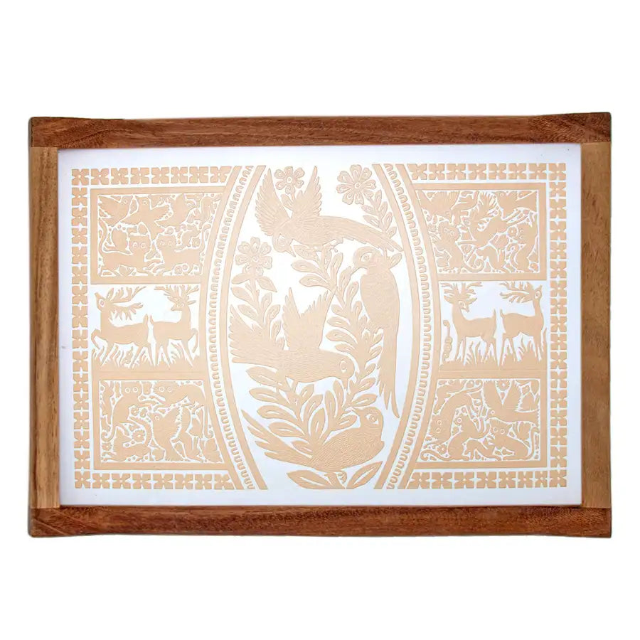 Olinalá Parota Solid Wood Serving Tray - 5