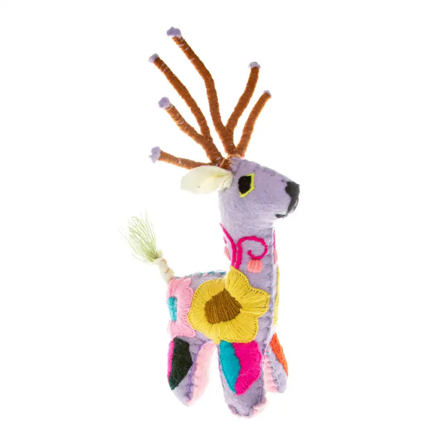 Deer Hand-Embroidered Stuffed Animal - 7