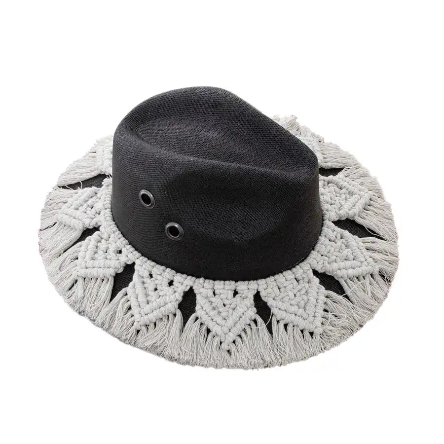 Macrame Detail Hat - 5