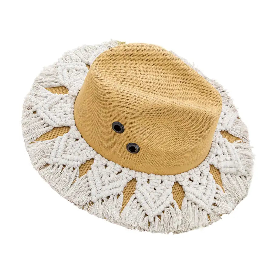 Macrame Detail Hat - 12