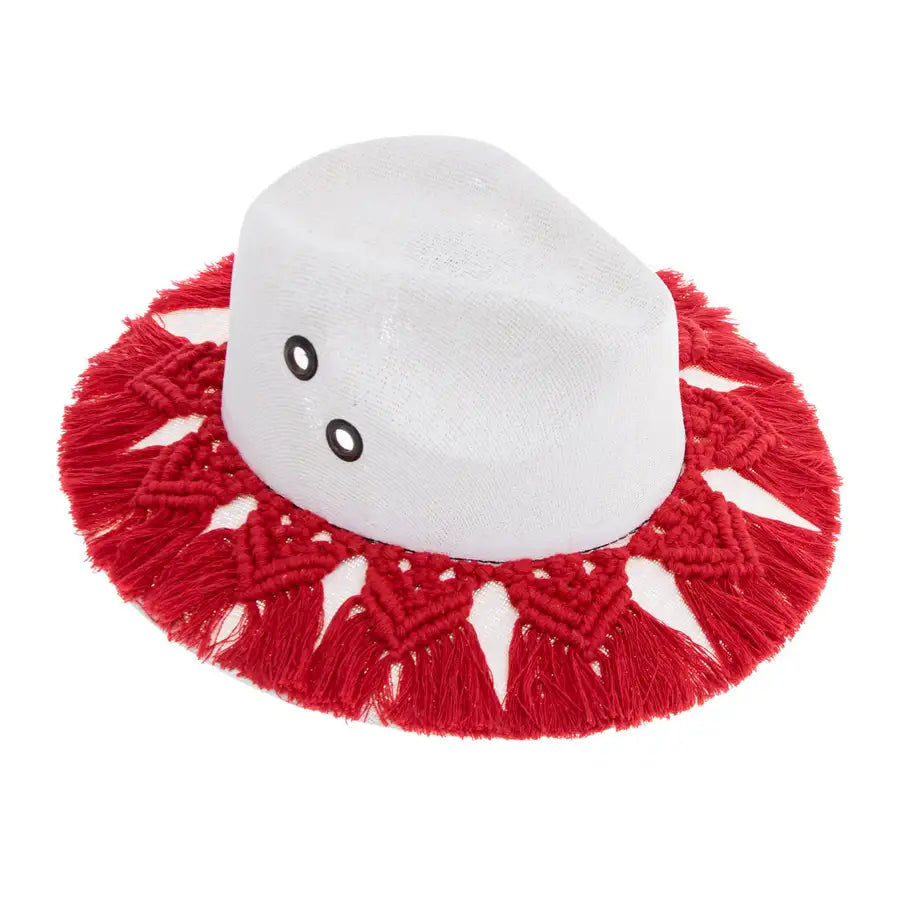 Macrame Detail Hat - 6