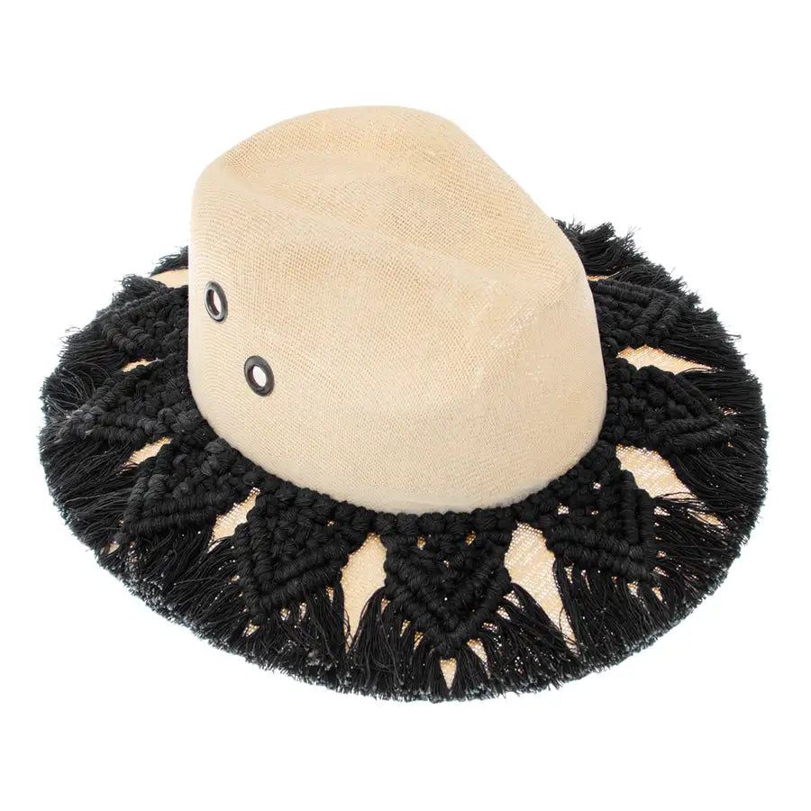 Macrame Detail Hat - 7