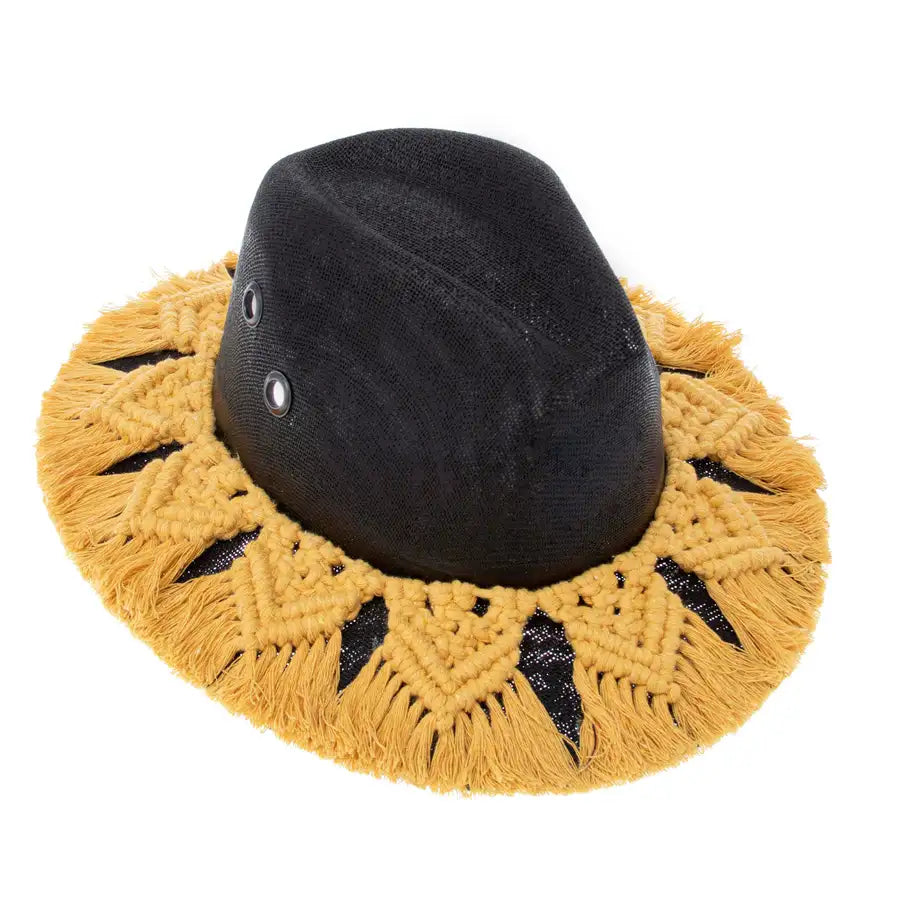 Macrame Detail Hat - 9