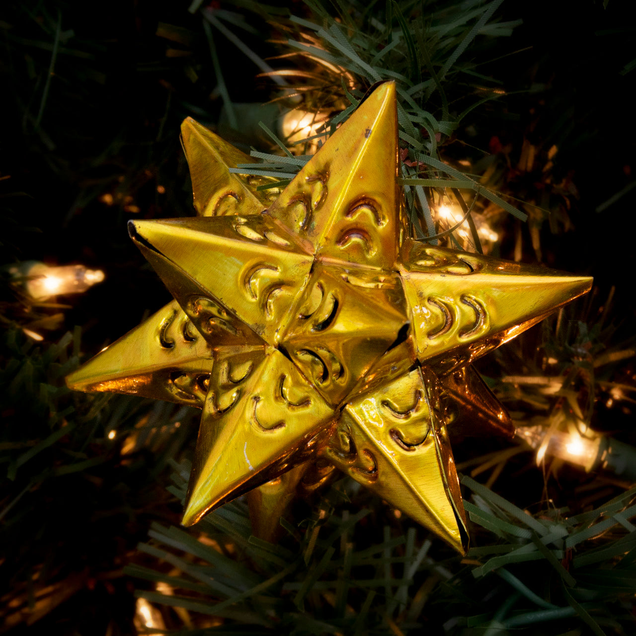 12-Point Tin Art Star Ornament