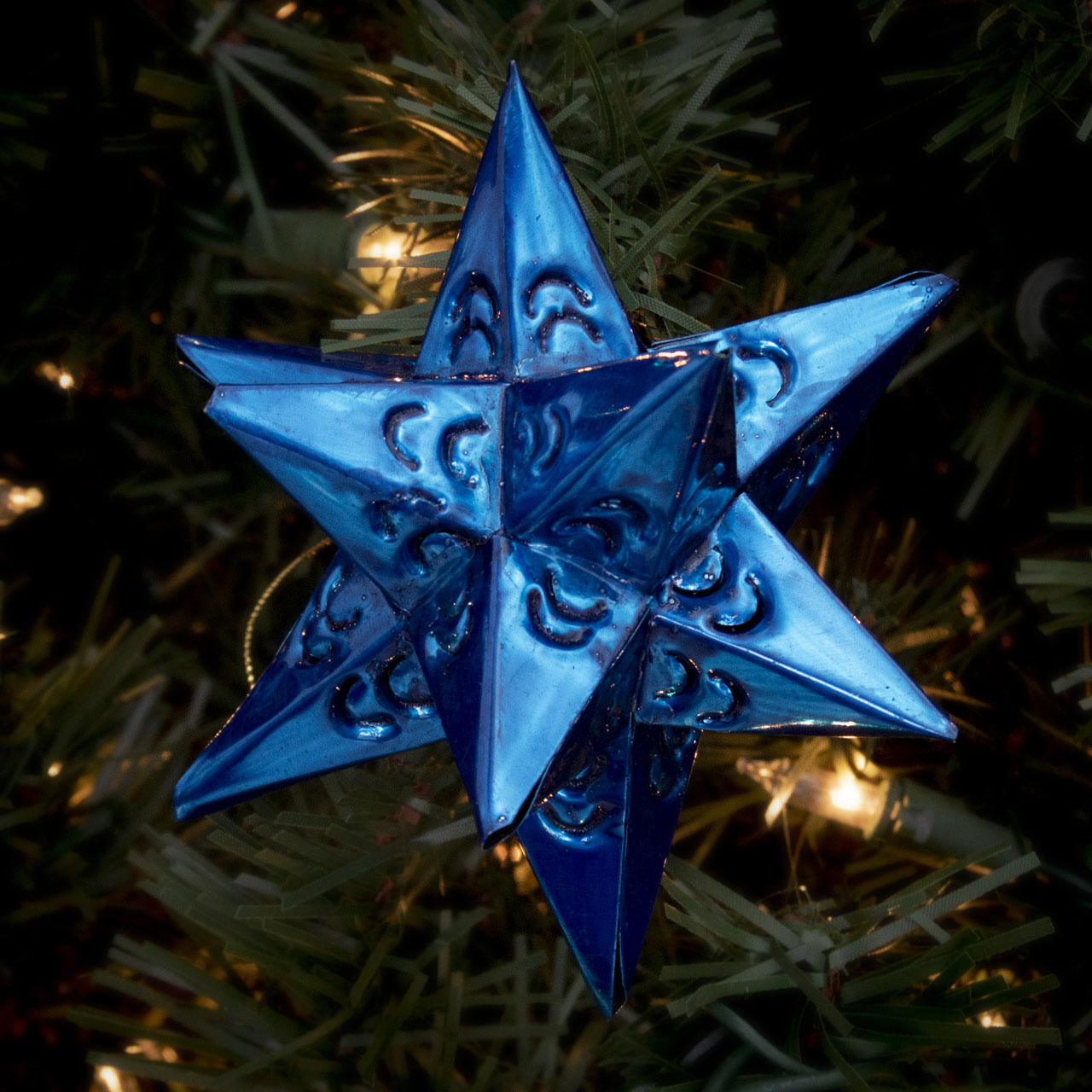 12-Point Tin Art Star Ornament