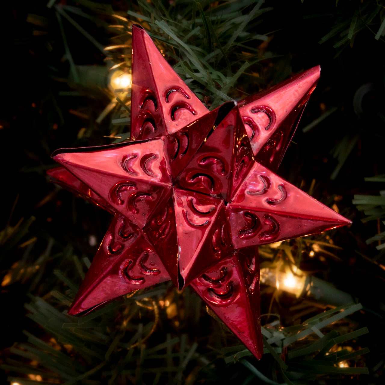 12-Point Tin Art Star Ornament