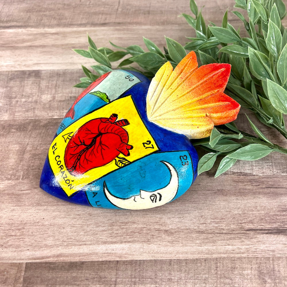 Lotería Wall Art Wooden Heart