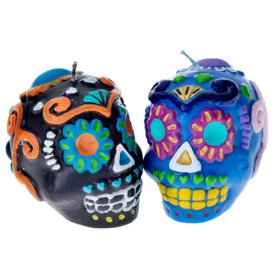 Sugar Skull Day of the Dead Candle