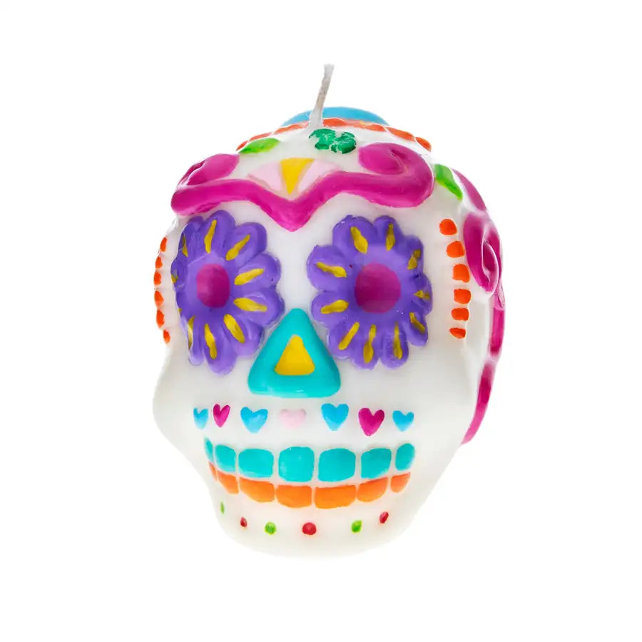 Sugar Skull Day of the Dead Candle