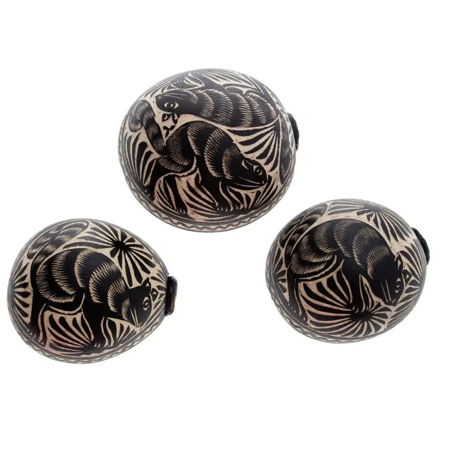 Hand-Carved Mezcal Gourd, or Jícara - 4