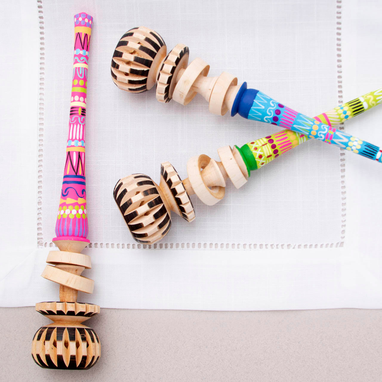 Colorful Hand-Painted Molinillo