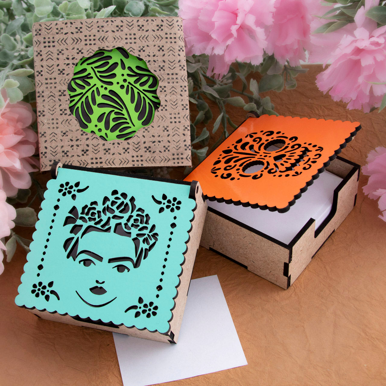 "Papel Picado" Memo Note Holder Box