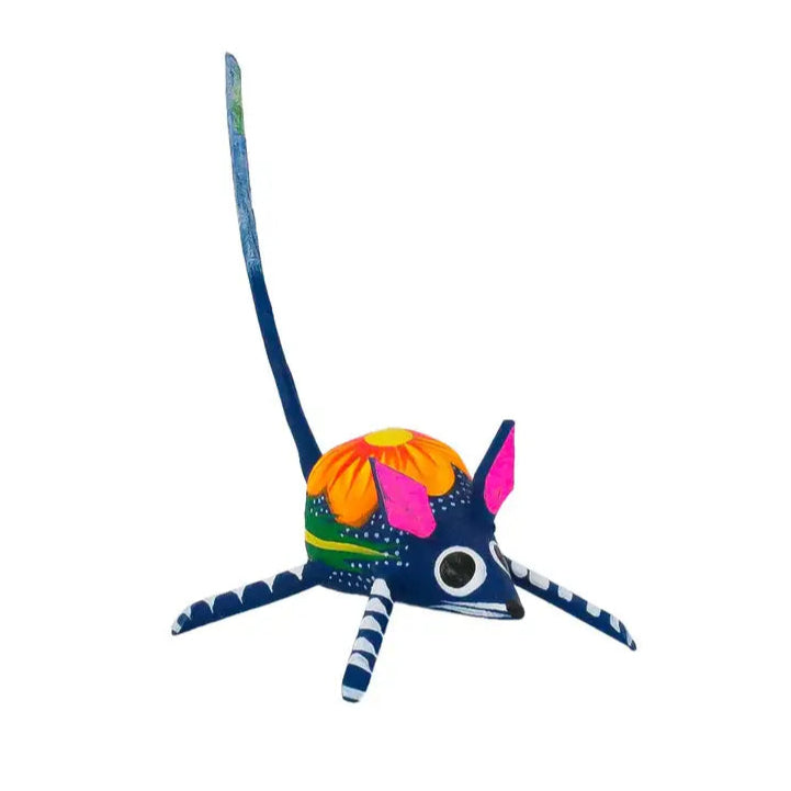 Hand Painted Mouse Wooden Figurine - 6