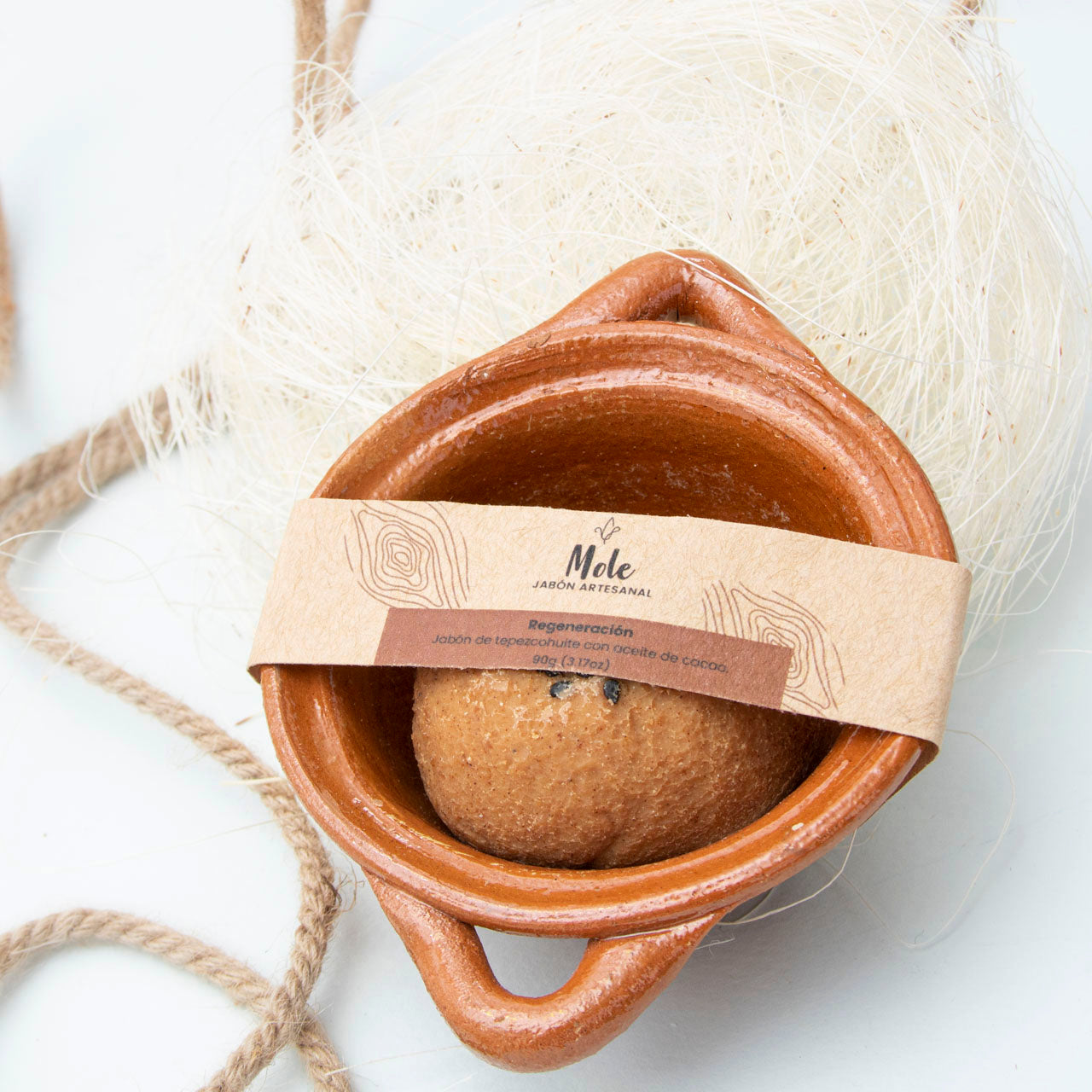 Mole Artisanal Soap with Decorative Clay Dish