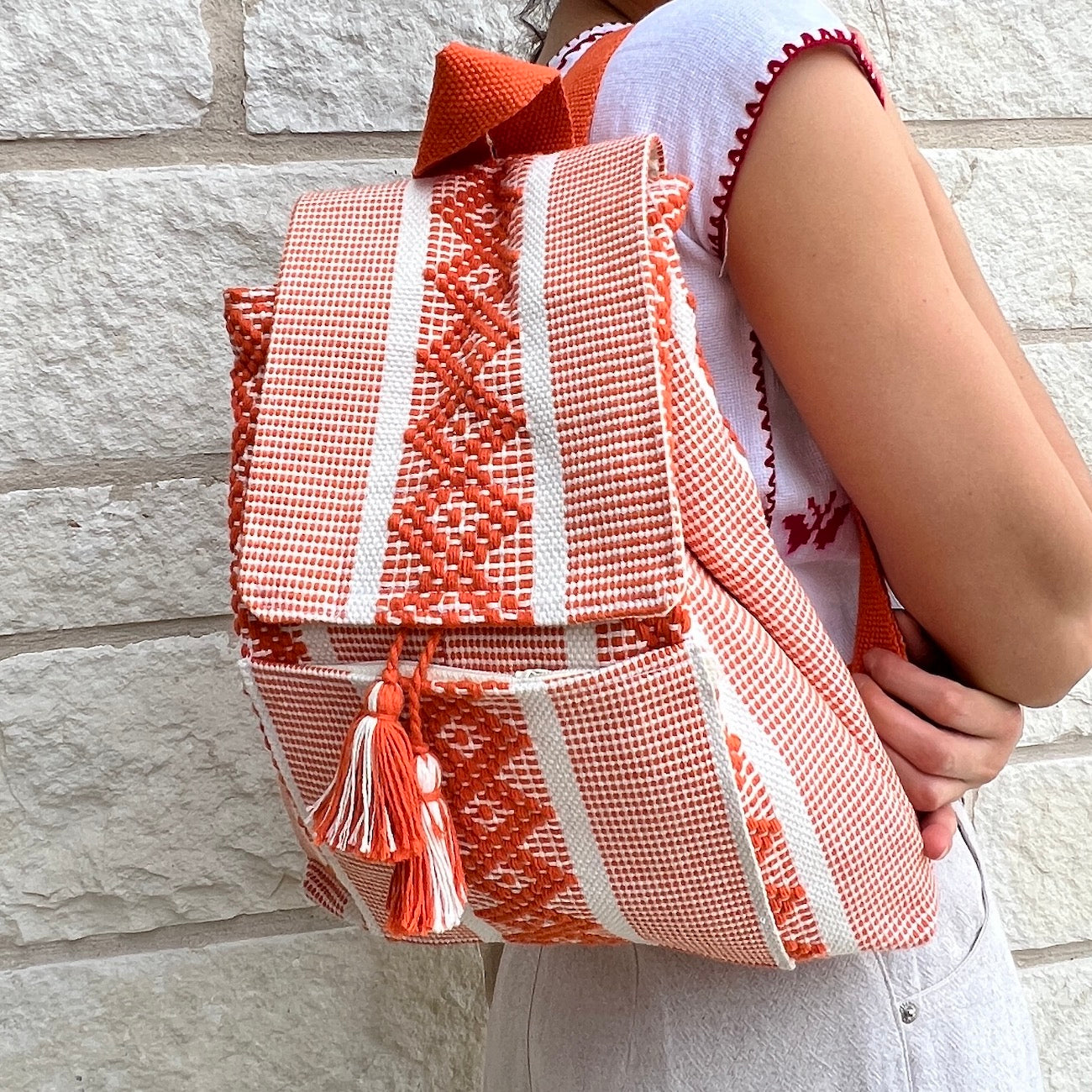 Jalieza Drawstring Woven Backpack Lolo Modern Mexican Mercado jalieza-drawstring-woven-backpack-lolo-modern-mexican-mercado