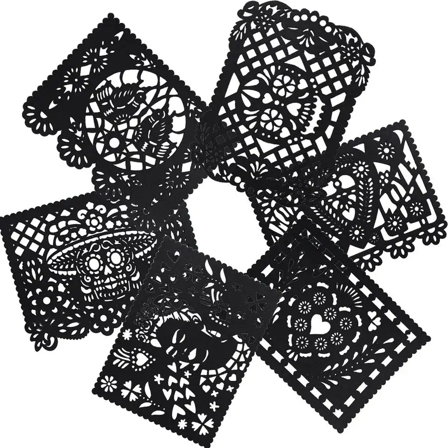 Felt "Papel Picado" Black Placemats - 10