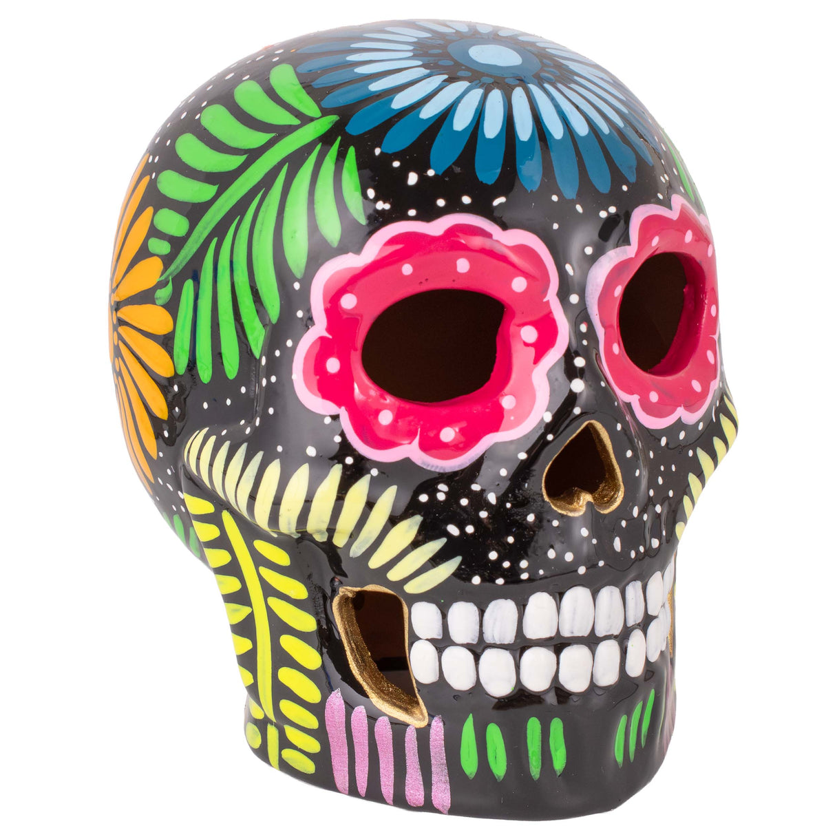 Hand Painted Clay Sugar Skull, Calaveras