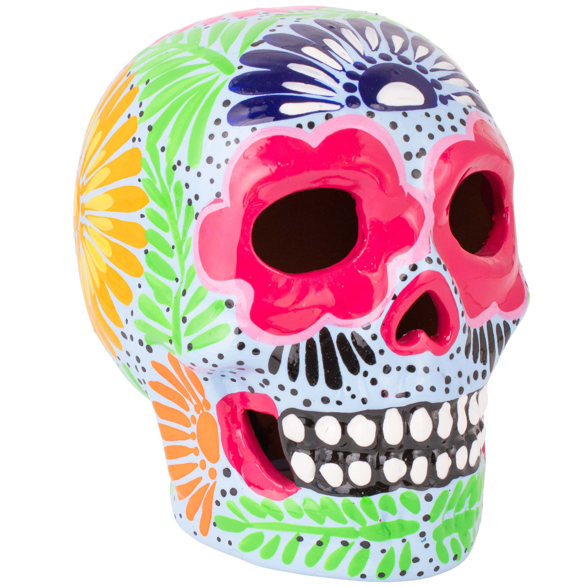 Hand Painted Clay Sugar Skull, Calaveras