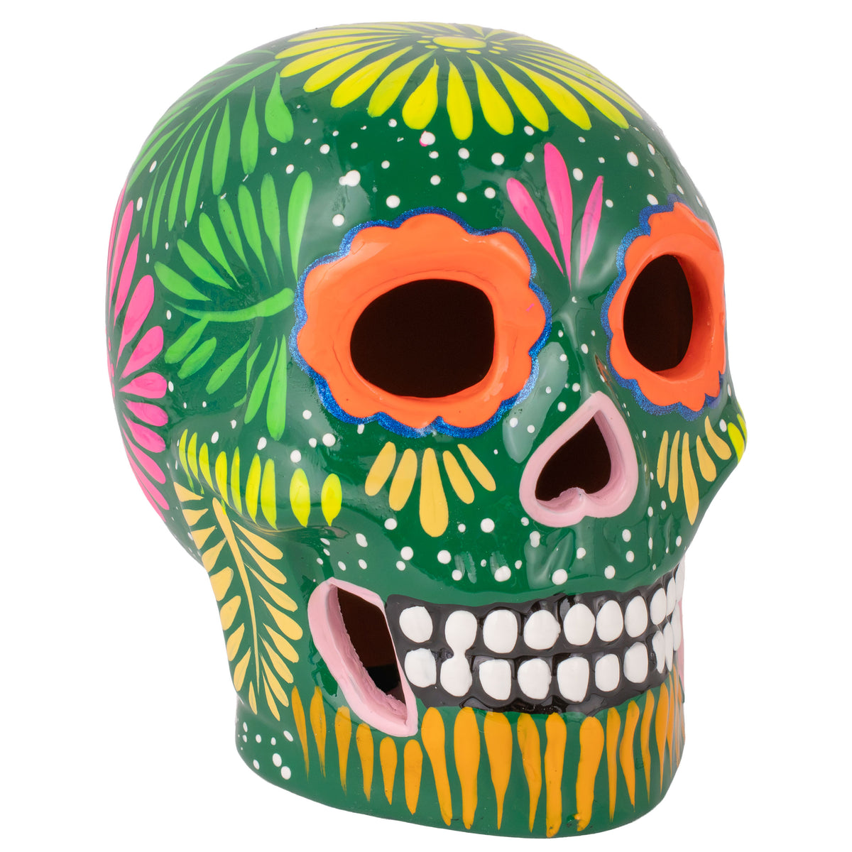 Hand Painted Clay Sugar Skull, Calaveras