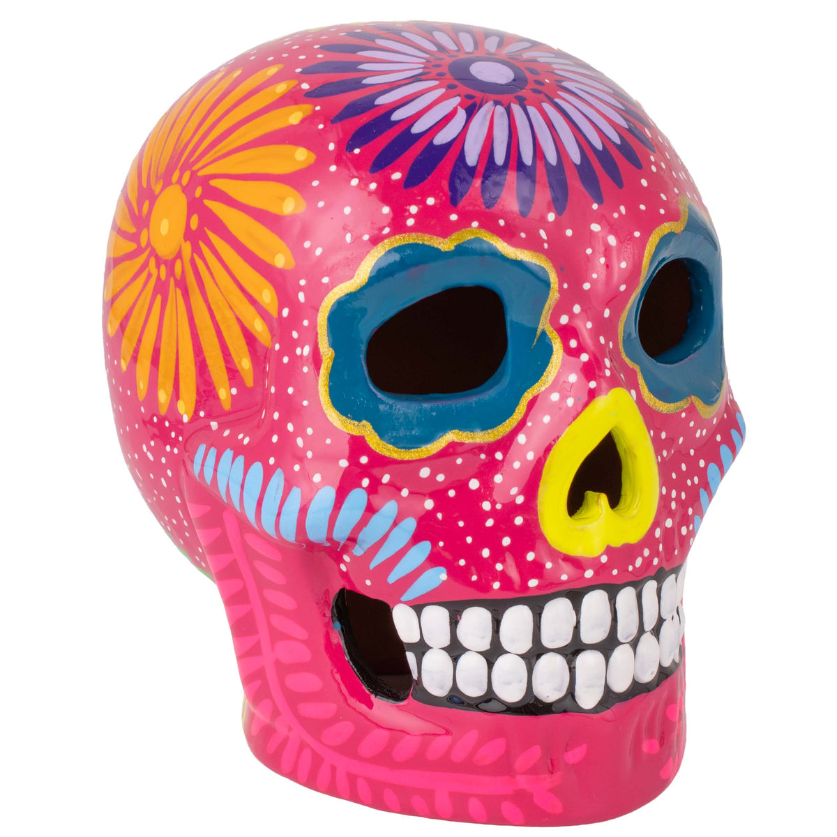 Hand Painted Clay Sugar Skull, Calaveras