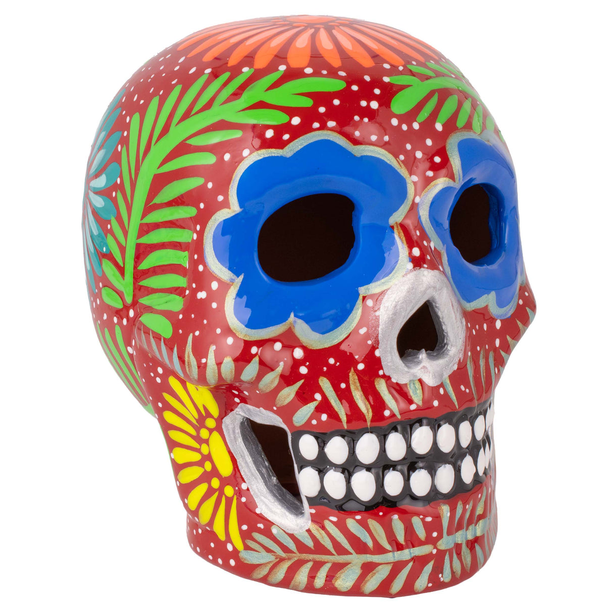 Hand Painted Clay Sugar Skull, Calaveras