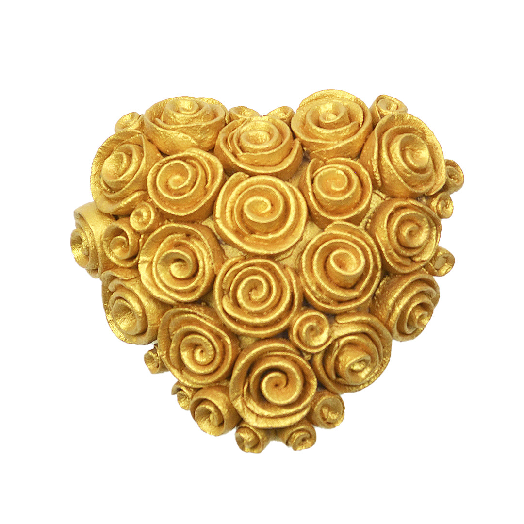 Roses 3D Clay Heart Wall Decor