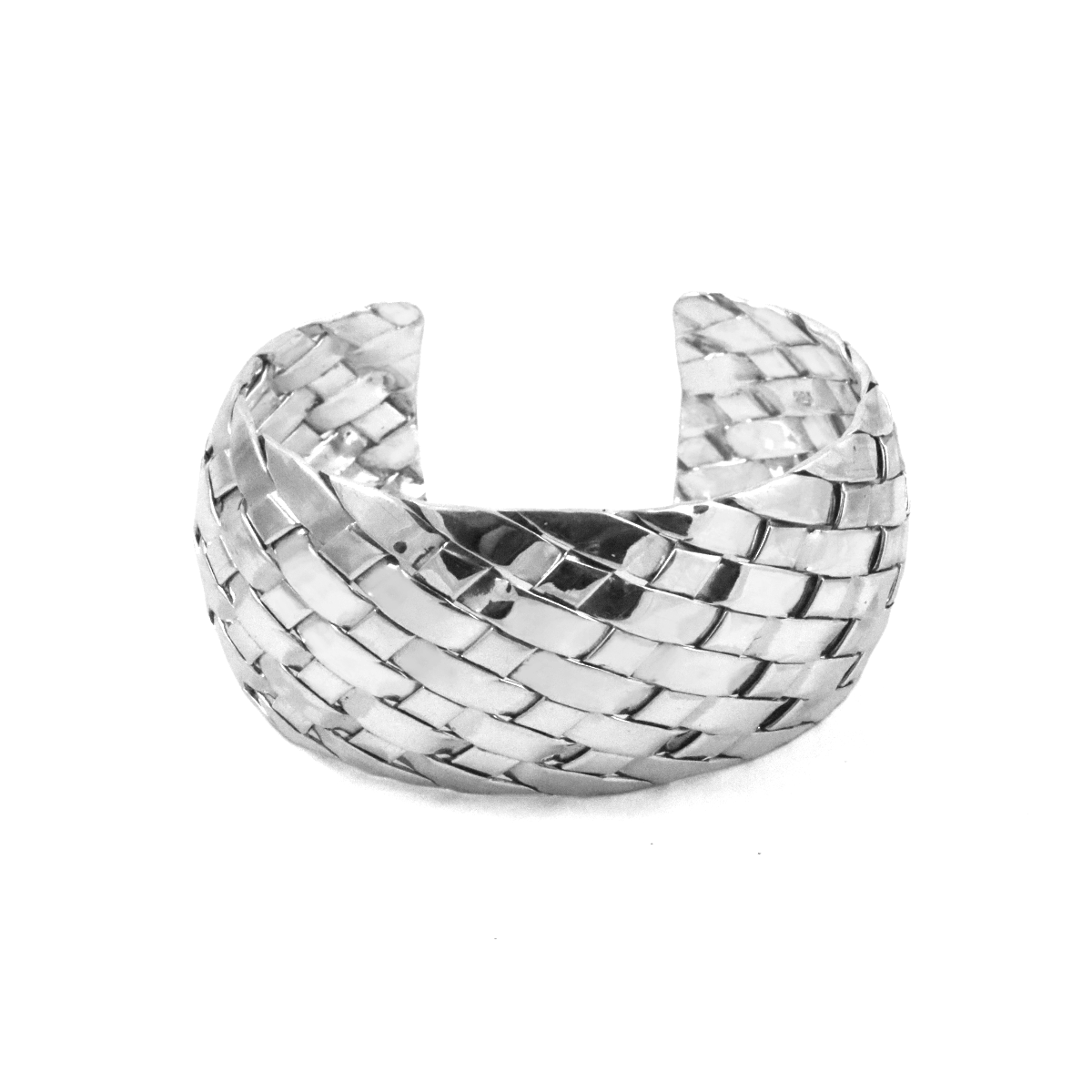 Sterling Silver Canasta Cuff Bracelet