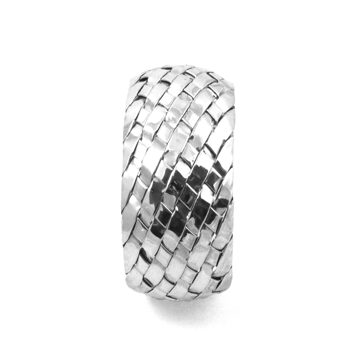 Sterling Silver Canasta Cuff Bracelet