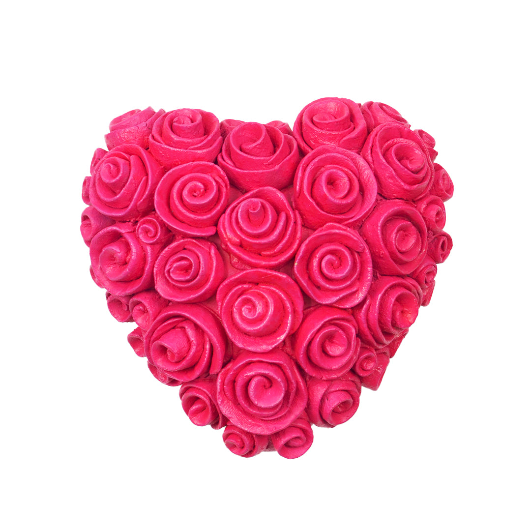 Roses 3D Clay Heart Wall Decor